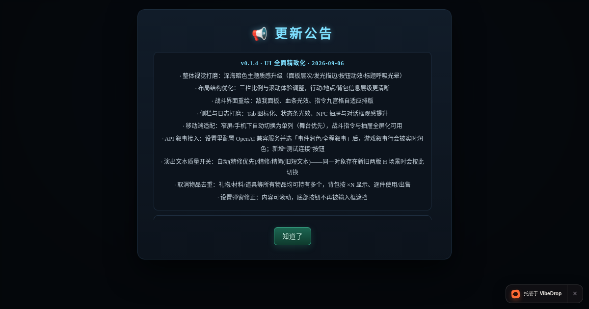 Preview of 深渊密语 · 克苏鲁调查员模拟器
