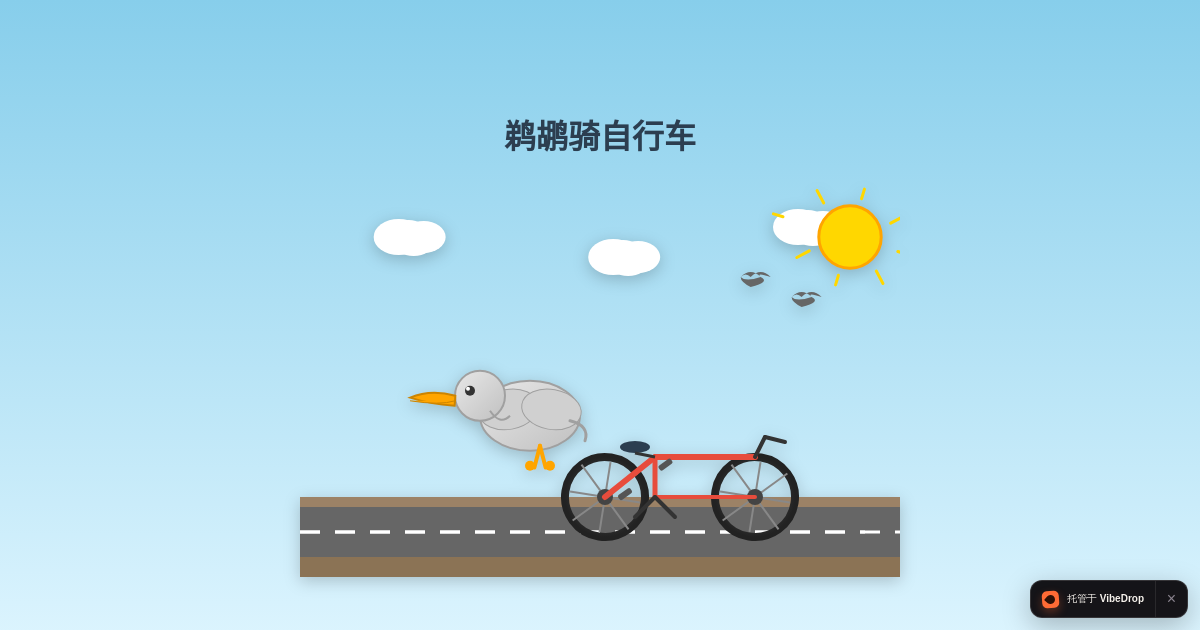 Preview of 鹈鹕骑自行车 2D 动画